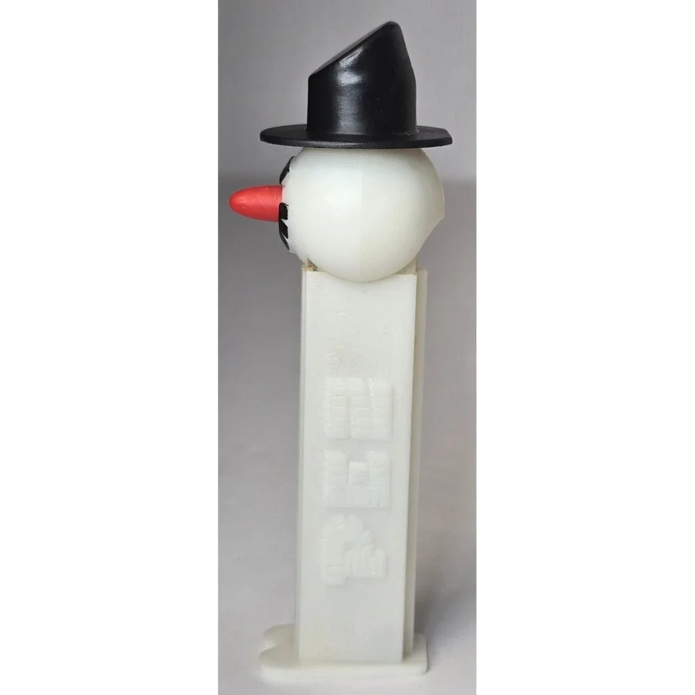 VINTAGE PEZ FROSTY THE SNOWMAN WHITE DISPENSER WITH‎ FEET COLLECTIBLE EUC